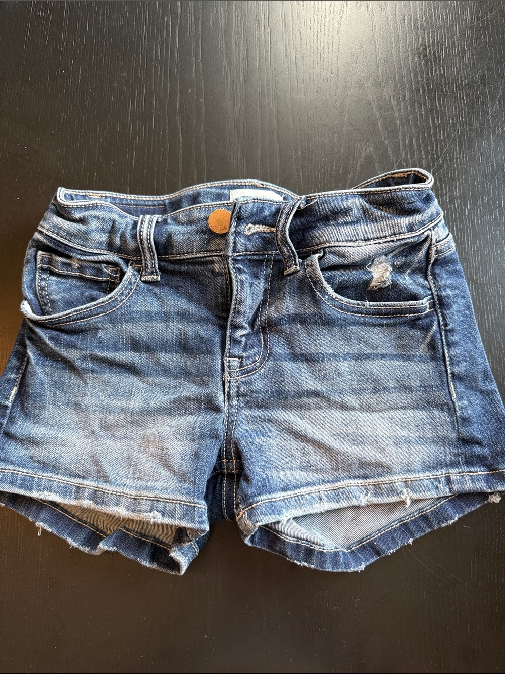 BKE Distressed Dark Blue Denim Shorts